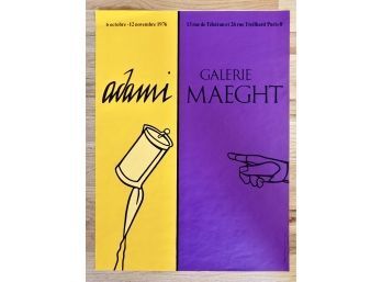Vintage Galerie Maeght Exhibition Poster, Adami