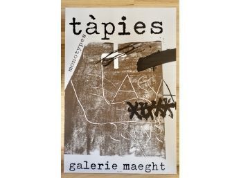 Vintage Galerie Maeght Exhibition Poster, Antoni Tapies, C.1975