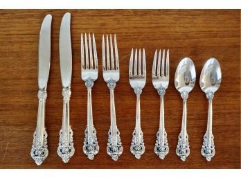 2 Place Settings Of Wallace Sterling Silver 'Grande Baroque'