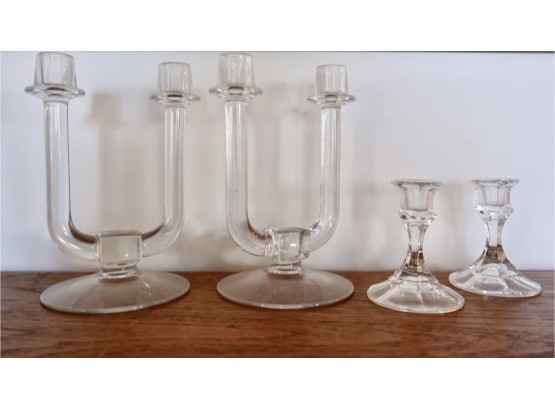 Glass And Crystal Candle Holders