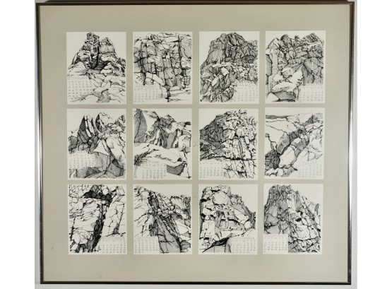 Framed 1989 Calendar Print Of Boulder And South St Vrain Canyon