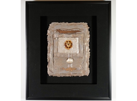 Untitled Cast Paper Mixed Media In Shadow Box By Sibylla Mathews