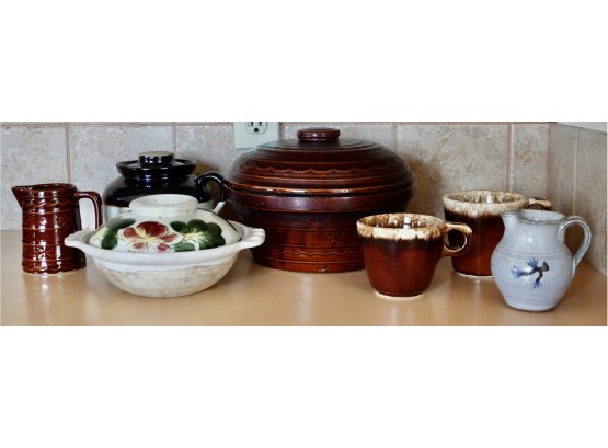 Vintage Kitchen Stoneware Including Hull, Marcrest, Jugtown, & More
