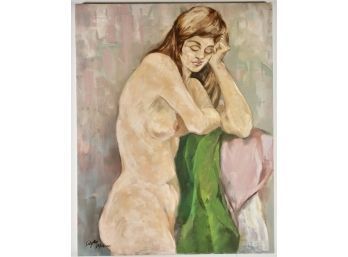 Nude Oil On Canvas By Sibylla Mathews