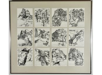 Framed 1989 Calendar Print Of Boulder And South St Vrain Canyon