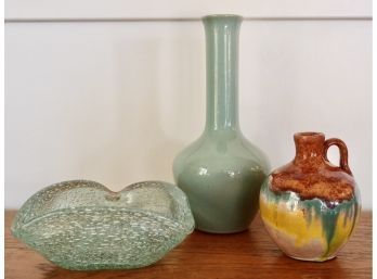Vintage Ceramics And Blown Glass