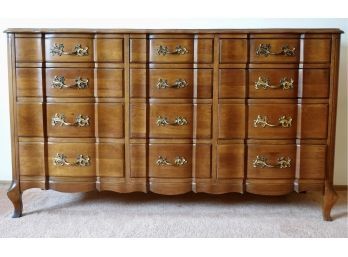 Permacraft Furniture Mid Century Cherry Wood French Provincial Dresser