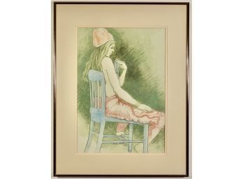 Signed Nude With Pearls By Sibylla Mathews