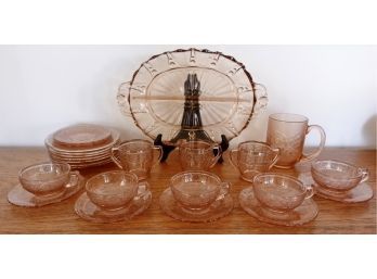 Pretty Polly Party Dishes By Jeannette Glass And Other Pink Depression Glass