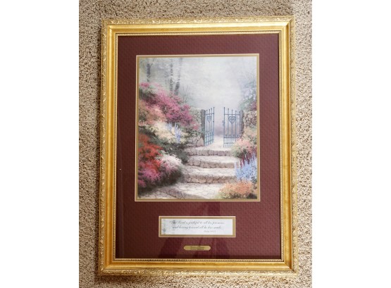 Garden Of Promise Print By Thomas Kinkaide With Certificate Of Authenticity