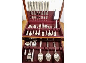 Gorgeous Vintage Gorham Sterling Flatware For 8 In Camellia Pattern With Vintage Box