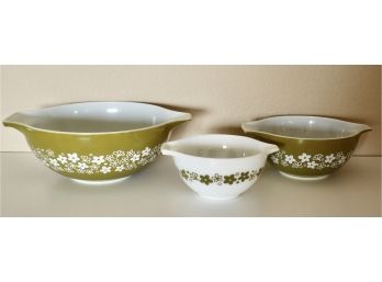 Pyrex Spring Blossom Cinderella Mixing Bowls, 441, 442, And 444