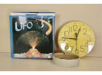 New In Box UFO Lamp, Vintage Rainbow Ashtray, And More