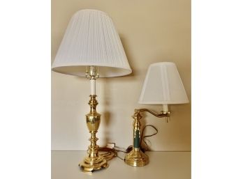 2 Brass Lamps, One Is Vintage