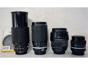 Assorted Camera Lenses And Filter
