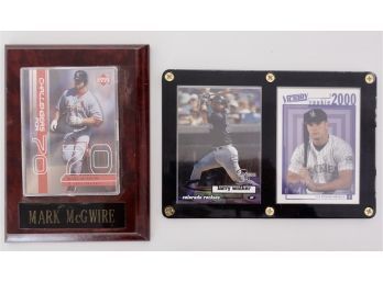 3 Baseball Cards In Displays