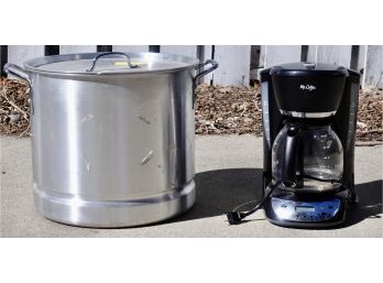 Large Stock Pot And Coffee Maker