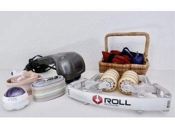 Home Health Including Yoga Straps, Massagers, Weights, & More