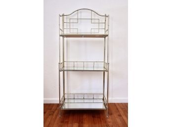Folding Shelving With Mirrored Shelves