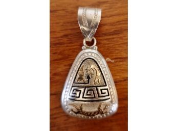 Navajo Artist Alonso Mariano Signed 12K GF Over Sterling Pendant