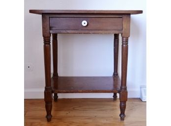 Old Wood Table With Drawer