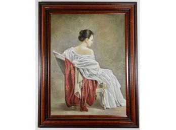 Original Large Signed Oil On Canvas By French Artist, A. Claudie