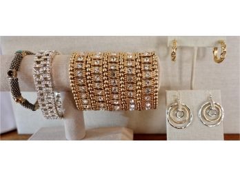 Fashion Bracelets And Earring With Bling