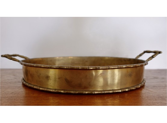 Large Oval Brass Tray