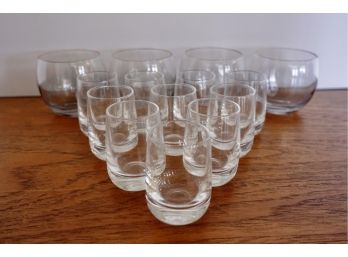 Mid Century Bar Ware Including Roly Poly And Shot Glasses