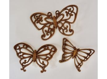 Adorable Vintage Plastic Wall Butterflies