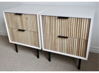 Pair Of West Elm Quinn Nightstands With Drawers