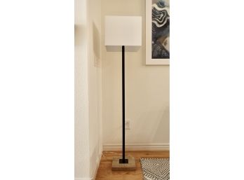 Modern Floor Lamp With White Washed Wood Base