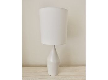 White West Elm Assymetry Ceramic Table Lamp