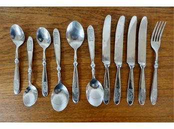 11 Pieces Of Vintage Coke Heavy Stainless Flatware