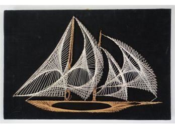 Mid Century String Art Ship