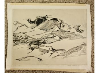 Mid Century Signed Numbered Print By Marilyn Markowitz