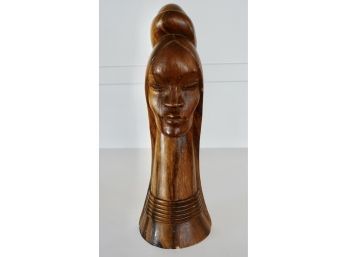Beautiful Mid Century Carved Woman's Bust