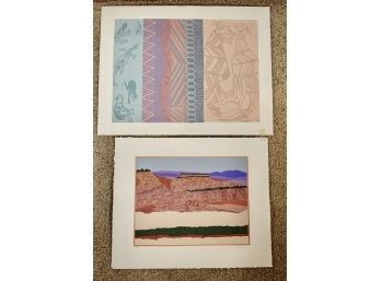 2 Signed Numbered Serigraphs With Southwestern Motif By Marilyn Markowitz, Unframed