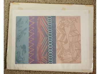 Signed Numbered 'Ancient Ones 001' Serigraph By Marilyn Markowitz