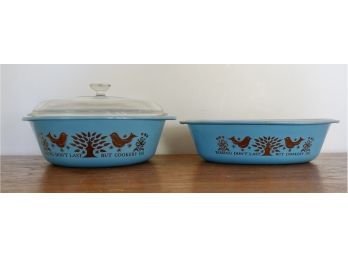 Adorable & Rare Sears Bakeware 'Kissing Don't Last But Cookery Do'