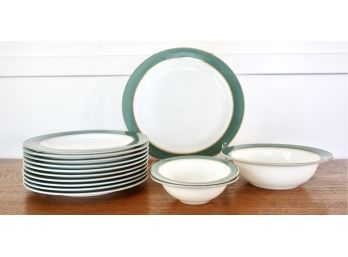 Large Collection Of Rare Pyrex Rimmed Dinnerware