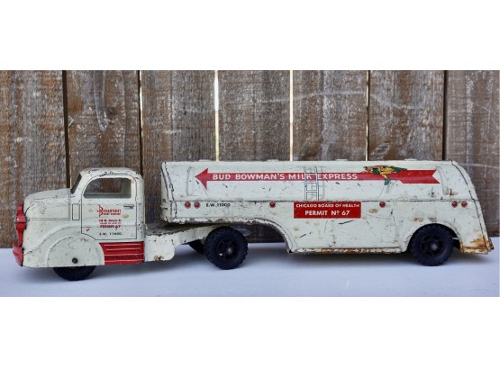 Vintage Diecast Mar Toys Bud Bowman's Milk Express Truck