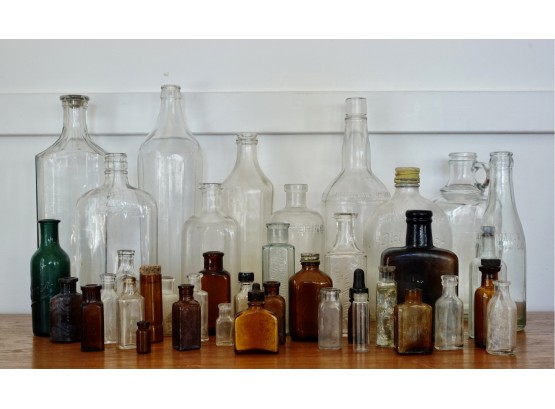 Large Collection Of Vintage Bottles