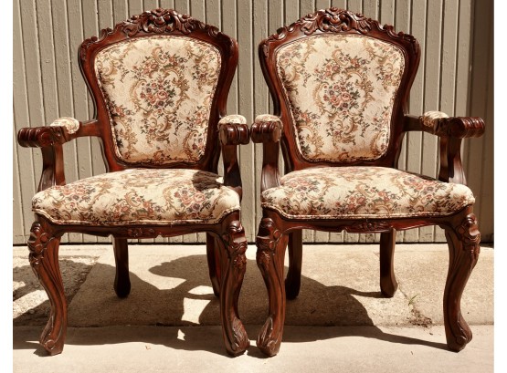 Pair Of Ornate Occasional Chairs
