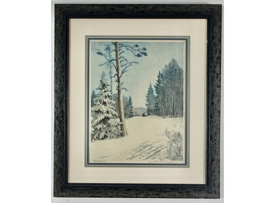 'northland' Signed Etching By Leon Rene Pescheret (1892-1971)