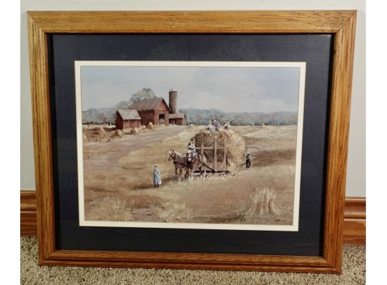 Framed Print Of Farm Workers By Ann Mount