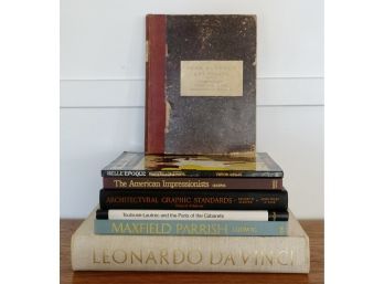 Assorted Fine Art Books Including Davinci, Parrish, Toulouse Lautrec