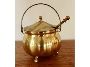Brass Fire Starting Bowl With Lid And Handle