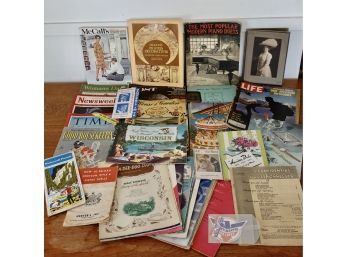 Ephemera Including Antique Photos, Magazines, Catalogs, Tourism, Sheet Music, & More
