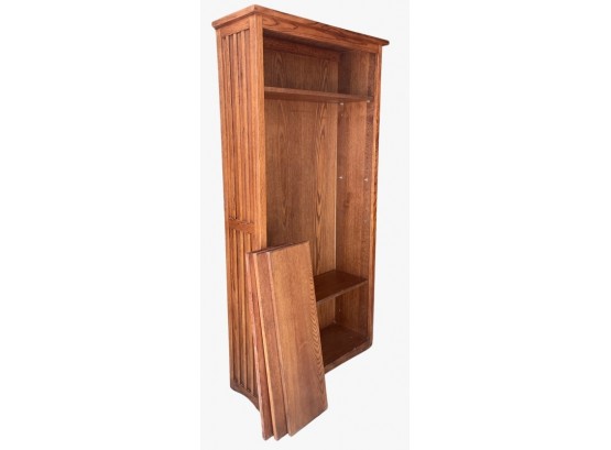 Cherry Finish Bookcase With 5 Adjustable Shelves